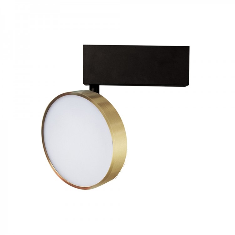 Светильник трековый поворотный диск латунь MOON DL18791/Brass 24W (24 Вт, 3000 K, 24 В)