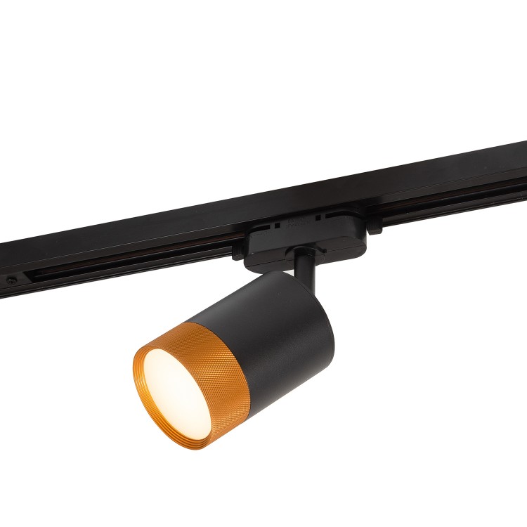 Светильник трековый спот DENKIRS DK6405-BG чёрный, золотой (7W, 490Lm, 3000K)