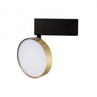 Светильник трековый поворотный диск латунь MOON DL18791/Brass 12W (12 Вт, 3000 K, 24 В)
