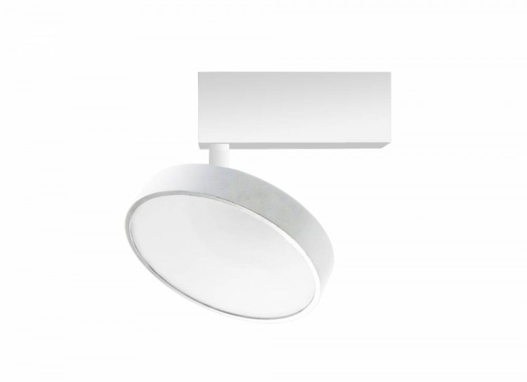 Светильник трековый поворотный диск белый MOON DL18791/White 24W (24 Вт, 3000 K, 24 В)