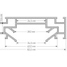 Профиль закладной DENKIRS TR3030-AL для натяжного потолка