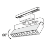 Светильник трековый поворотный MAYTONI POINTS TR015-2-20W4K-B (20 Вт,4000 K,чёрный)