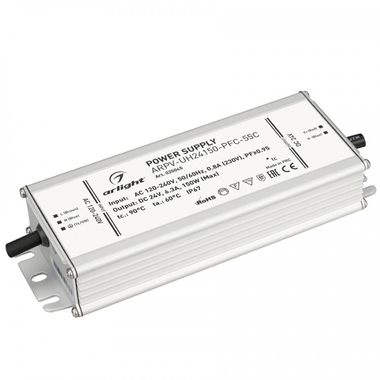 Блок питания ARLIGHT 025045 (150 Вт,24 В,серый)