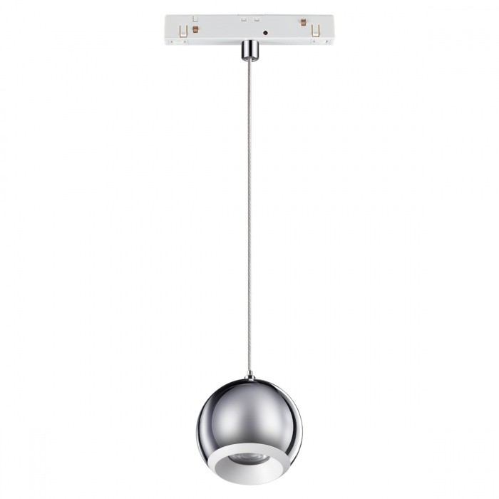 Светильник трековый подвесной NOVOTECH FLUM HANG BALL 358404 (10 Вт,4000 K,хром)