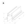 Трек (шинопровод) магнитный встраиваемый ARLIGHT MAG-TRACK-2538-FDW 033460 (2000 мм,чёрный)